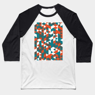 Retro cubes pattern Baseball T-Shirt